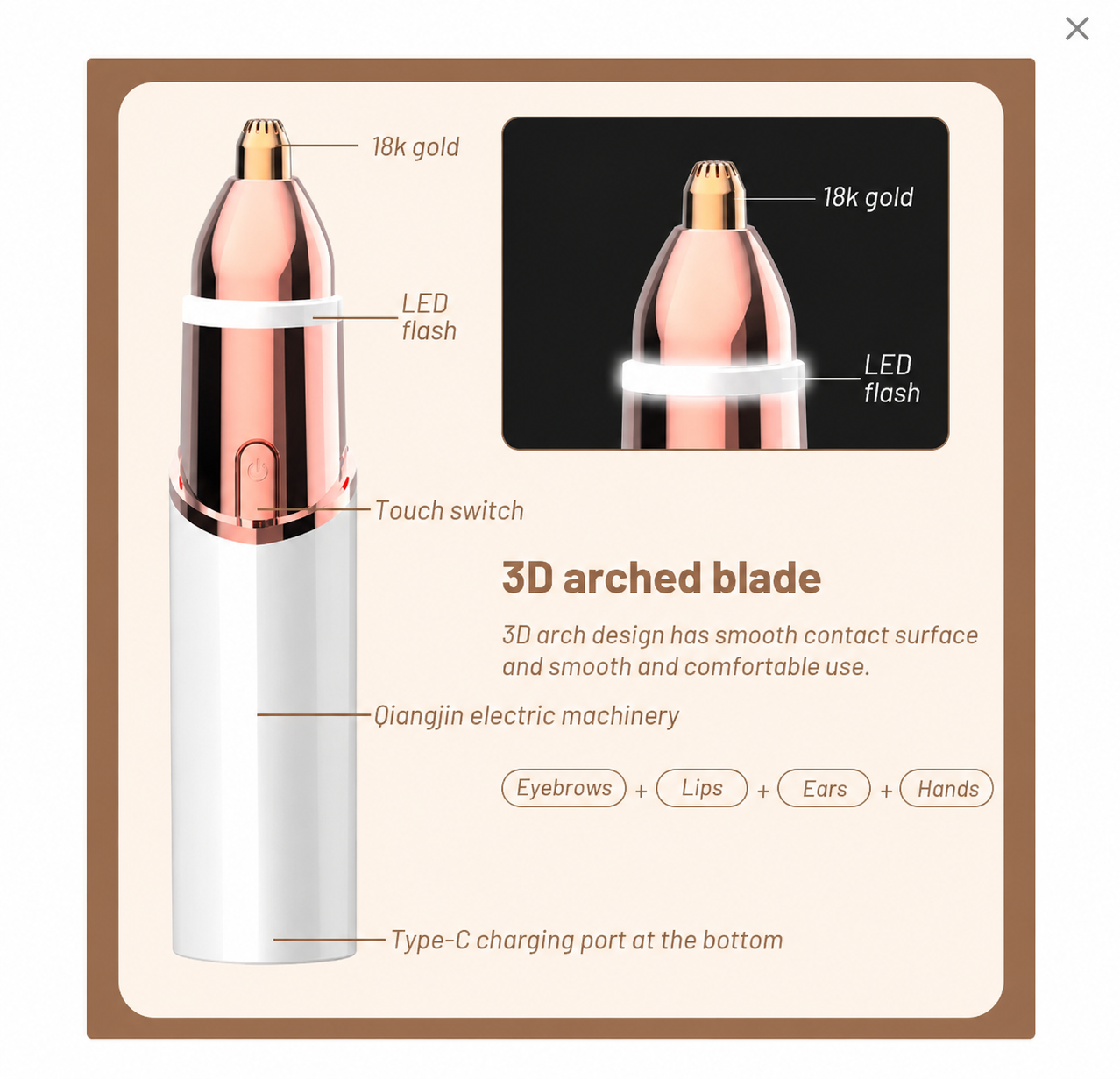 Comfy Co Skin™ SilkTouch™ Facial & Brow Tool